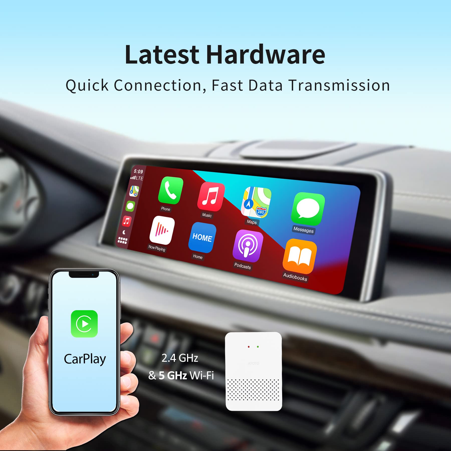 Buy ATOTO Wireless CarPlay Adapter 2022 Support Online Upgrade Wired