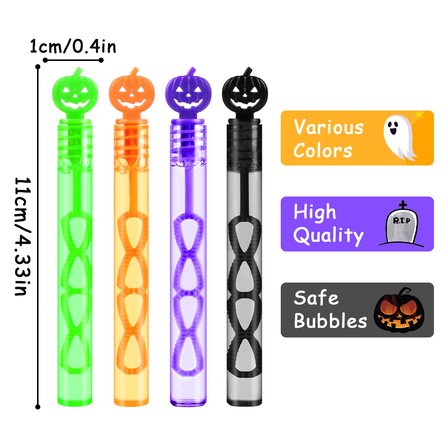 JOFONY Bubbles For Kids, 20PCS Halloween Bubble Tubes with Wand Halloween Mini Bubble Wands Bubble Kids Summer Toy Party Bag Fillers for Trick or Treat - Image 3