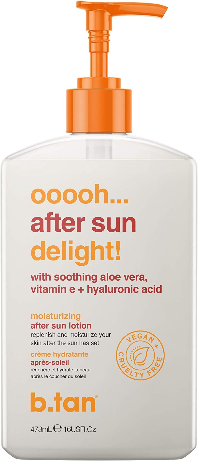 b.tan After Sun Lotion | Ooooh After Sun Delight - Moisturizing Aftersun Body Lotion Enriched with Aloe Vera & Hydrating Hyaluronic Acid, Leaves Skin Replenished and Delightfully Glowing, 16 Fl Oz