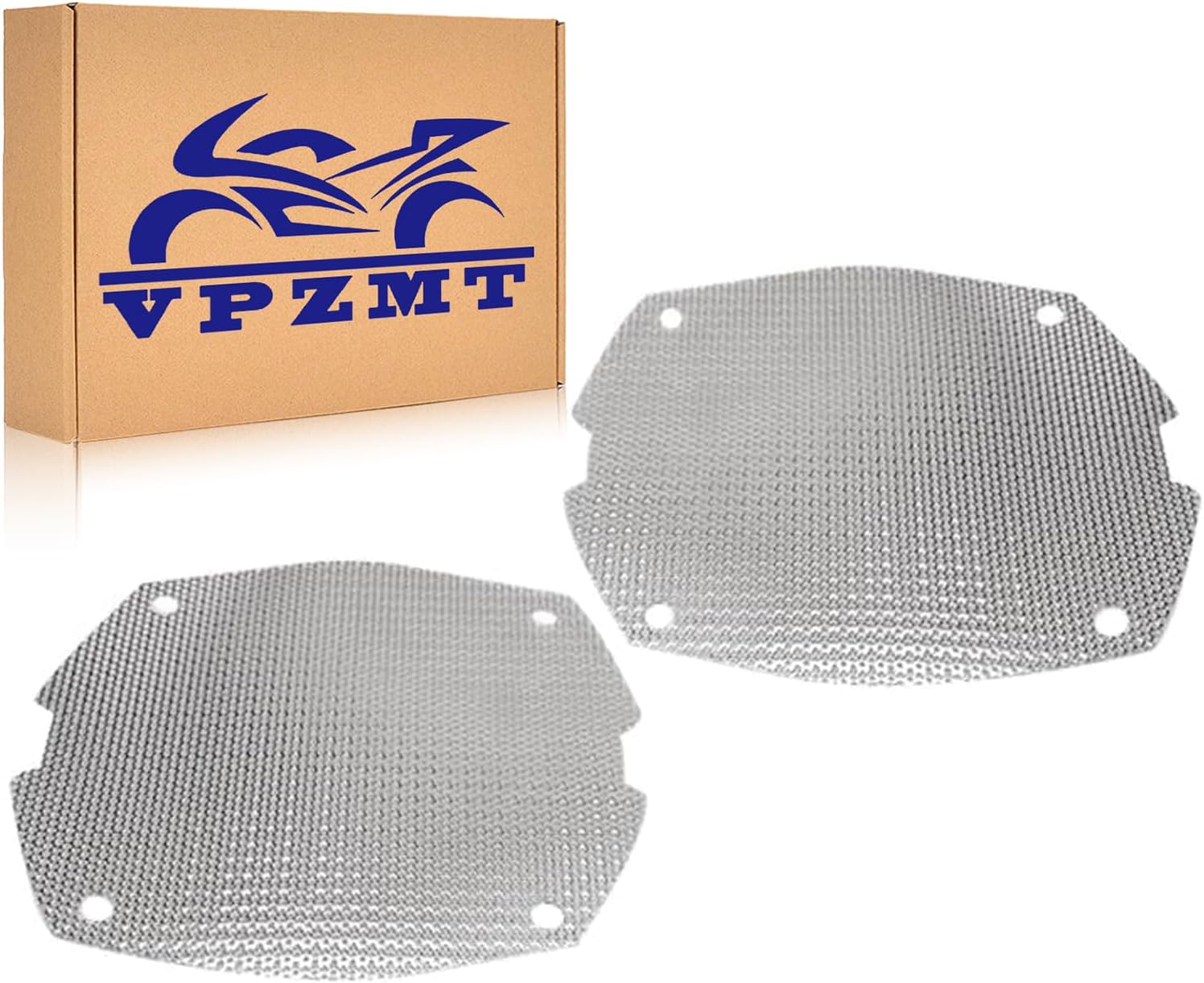 5.25'' Front Mesh Speaker Grill Covers Panels Replacement for Harley Davidson Street glide, Electra glide, Ultra Limited & Tri glides 1996-2013 Touring Models (Chrome)