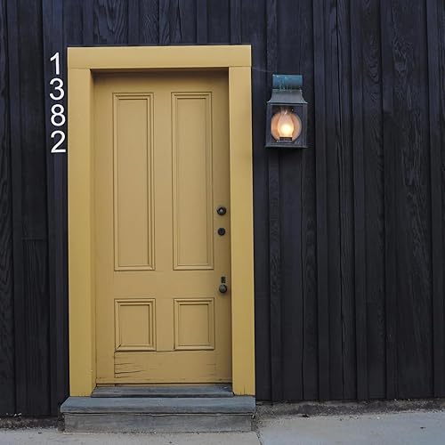 Miniatura 5 de DEWEL - Números de casa modernos para exteriores, grandes números de dirección plateados flotantes de 8 pulgadas para casa, puerta, granja, calle,