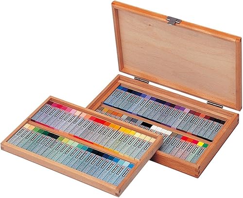 Cray-pas Specialist Premium, Pasteles al óleo con calidad de artista, palo cuadrado, 88 piezas, juego de caja de madera,