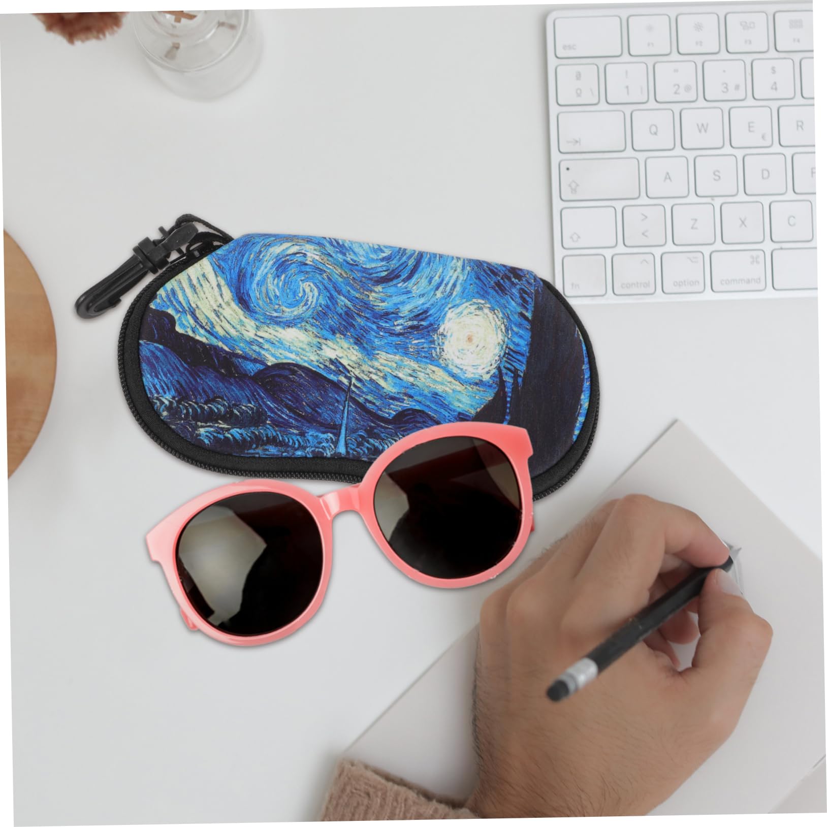 Beavorty Estuche Portátil Con Cremallera Para Gafas Organizador Polarizado Estuche De Viaje Para Gafas De Sol Estuche Rígido De Neopreno Para Mujeres Adultas