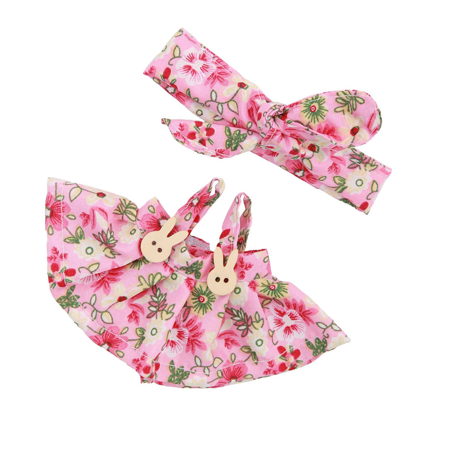 Qisuw D Lovely Oll Clothes Set For 17Cm Plush Figure Olls Includes Bowknot An Strappy Ress For Plush Oll Figurine Isplay Clothes Set