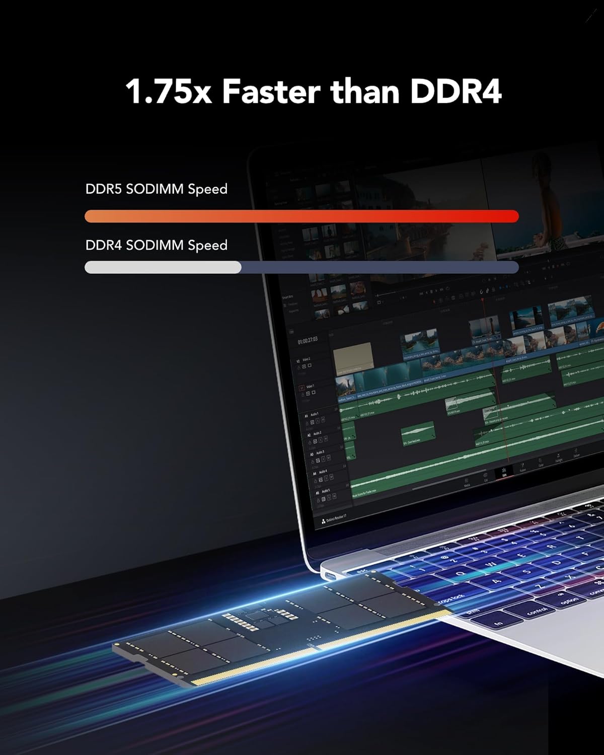 SODIMM RAM DDR5 24GB 5600 MHz Memoria Laptop - RAM - Immagine 3