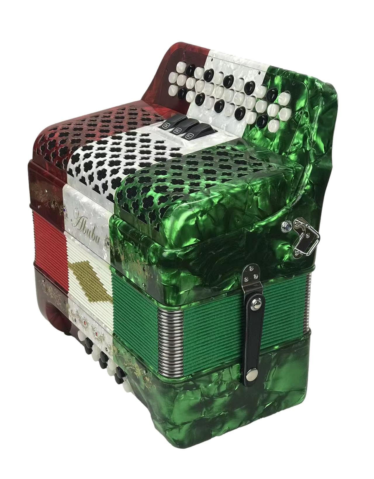 Amazon.com: Abubu 34-Key Accordion 3412 FBE (Tricolor of Green