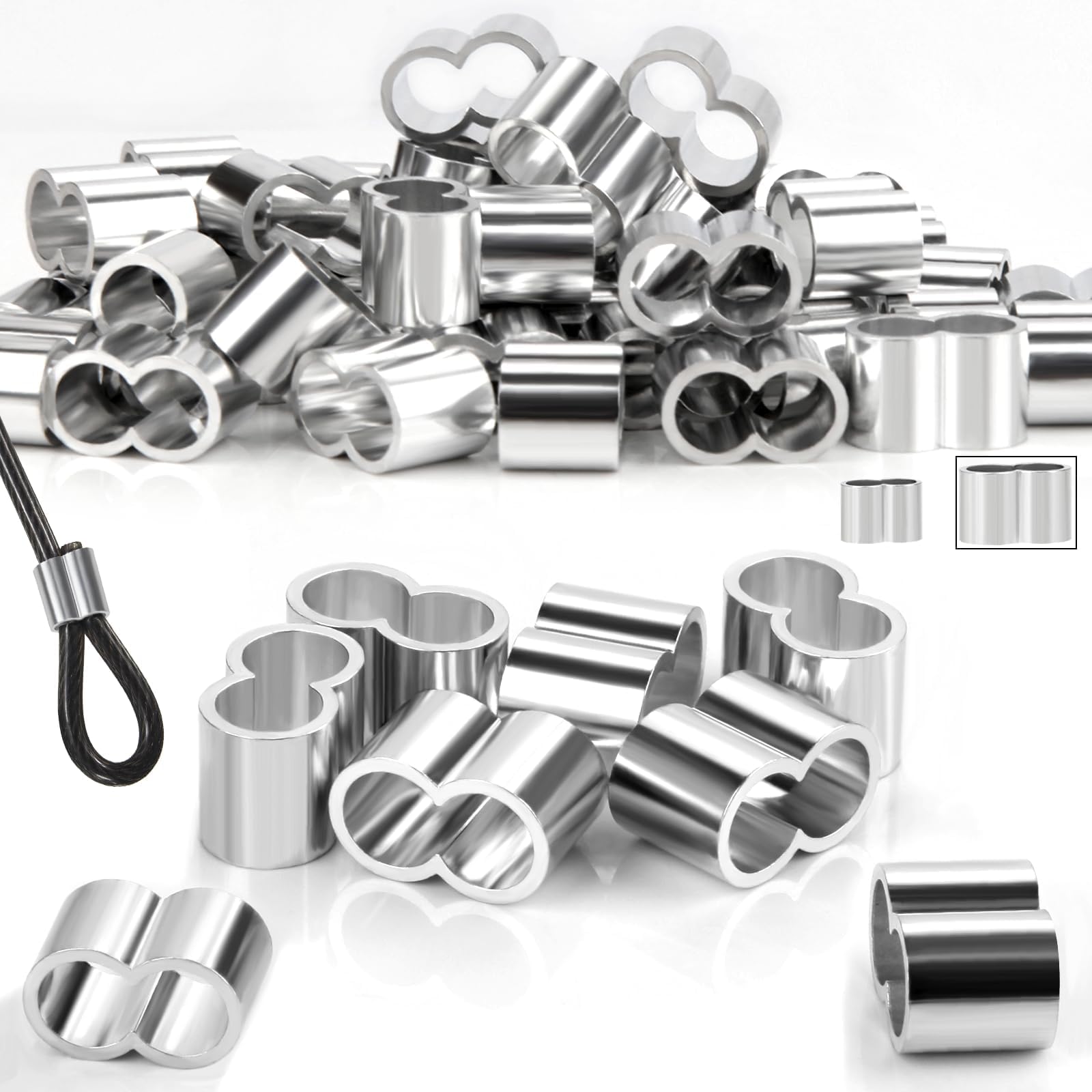 Mardatt Assortiment De 220 Manchons à Sertir En Aluminium, 9