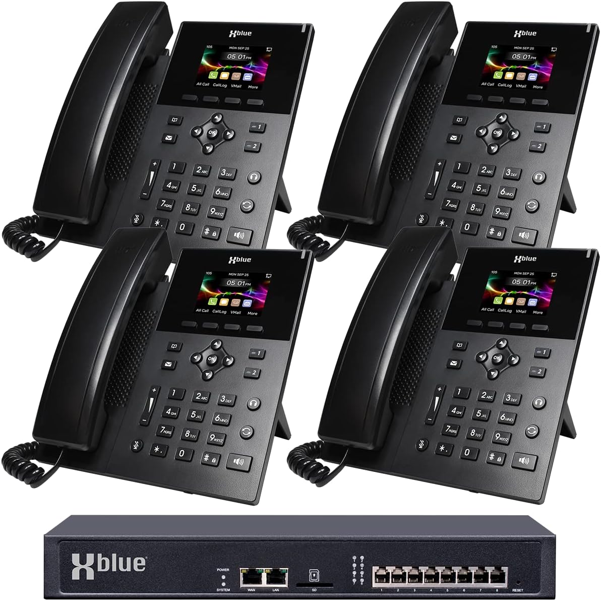 XBLUE QB2 System Bundle with 4 IP5g IP Phones Including