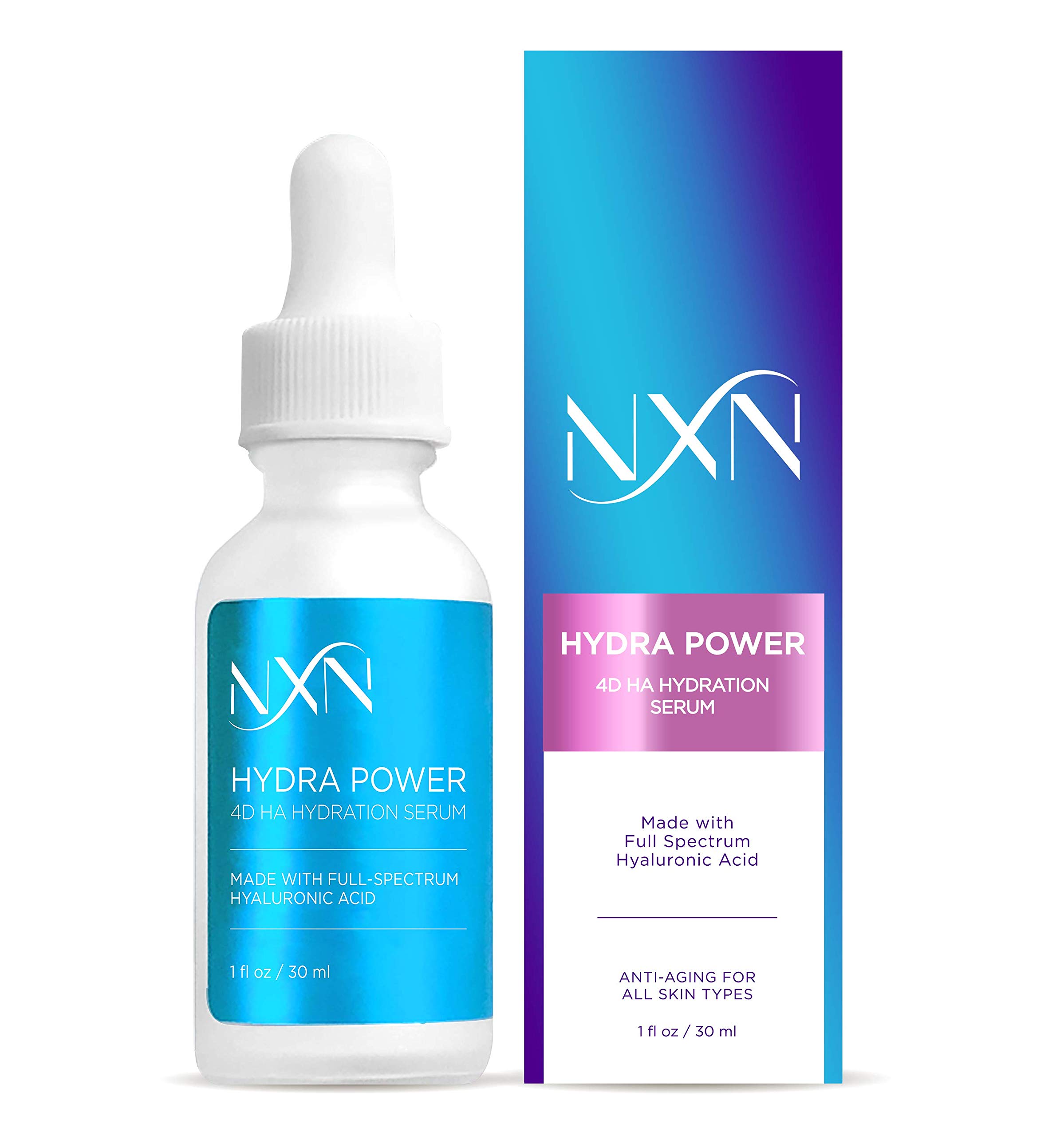 NXNHyaluronic Acid Face Serum - Hydrate Skin, Boost Collagen, Reduce Lines & Wrinkles - All Skin Types
