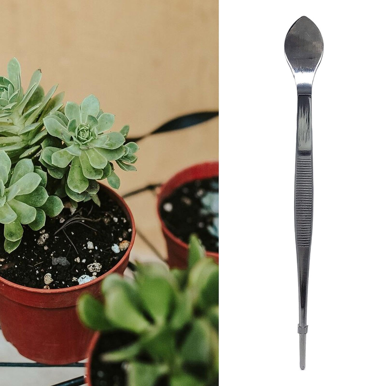 Generic Bonsai Tweezer Fish Tank Tweezer Professional, Grass Puller, Stainless Steel, Gardening Tool for Courtyard Yard, Backyard, Press Soil