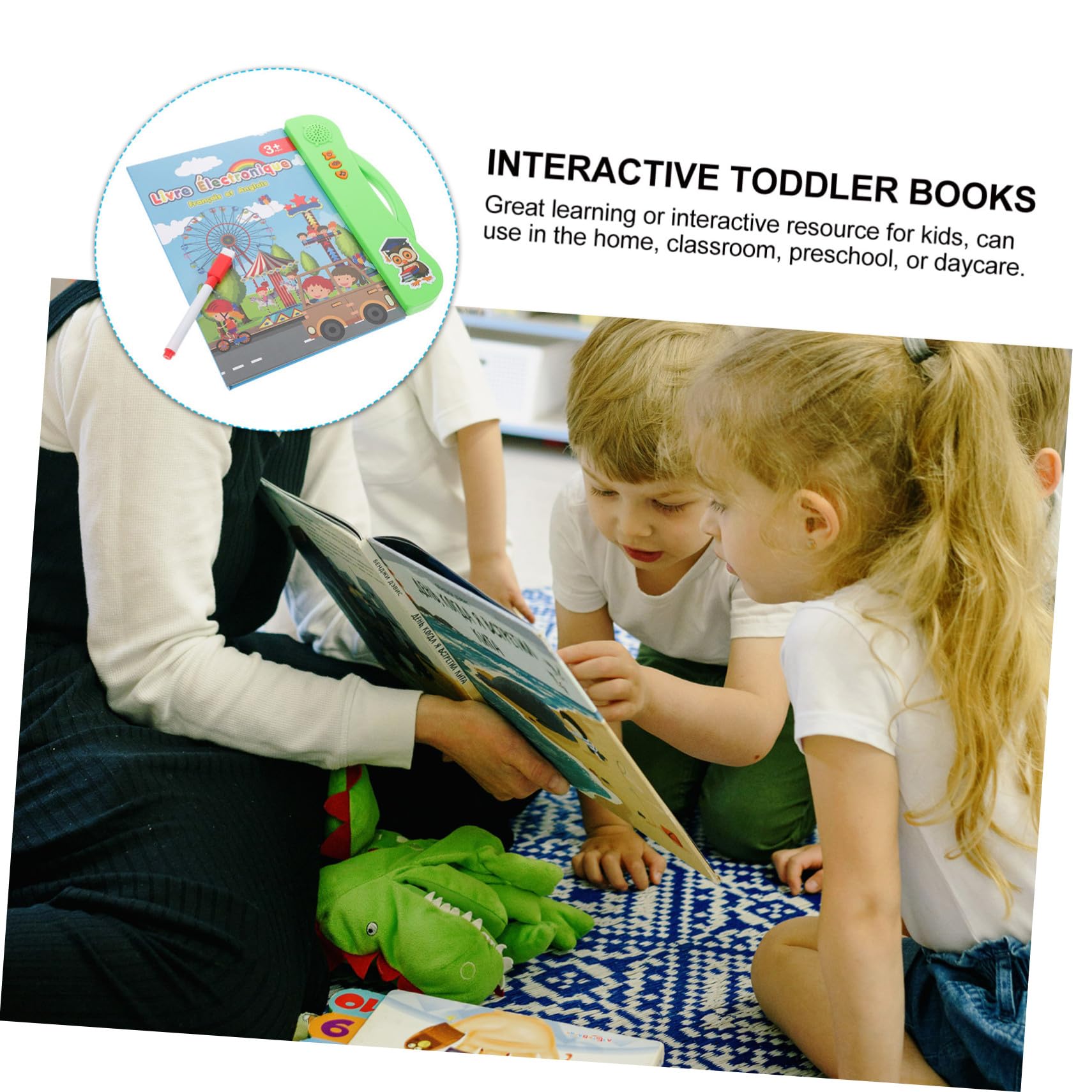 Mikinona Gioco Interattivo Montessori Audio per Ragazzo Ragazza 4-8 Anni in Abs Verde, Stimola Capacità di Apprendimento, per Back To School Party e Compleanni