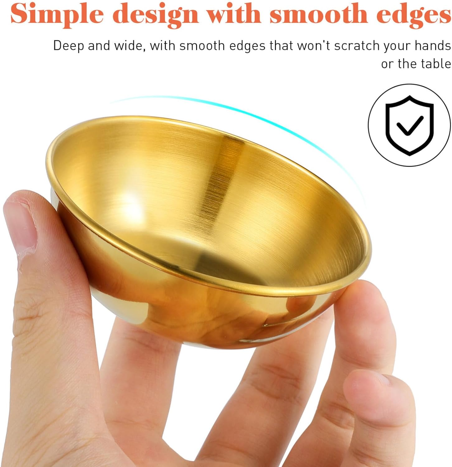 Kichvoe 2Pcs Brass Color Offering Bowl: Stainless Steel Buddhist Offering Bowl Mini Water Holy Water Yoga Meditation Gold Sauce Dishes Round Seasoning Dishes, 3.14X3.14X0.98Inch