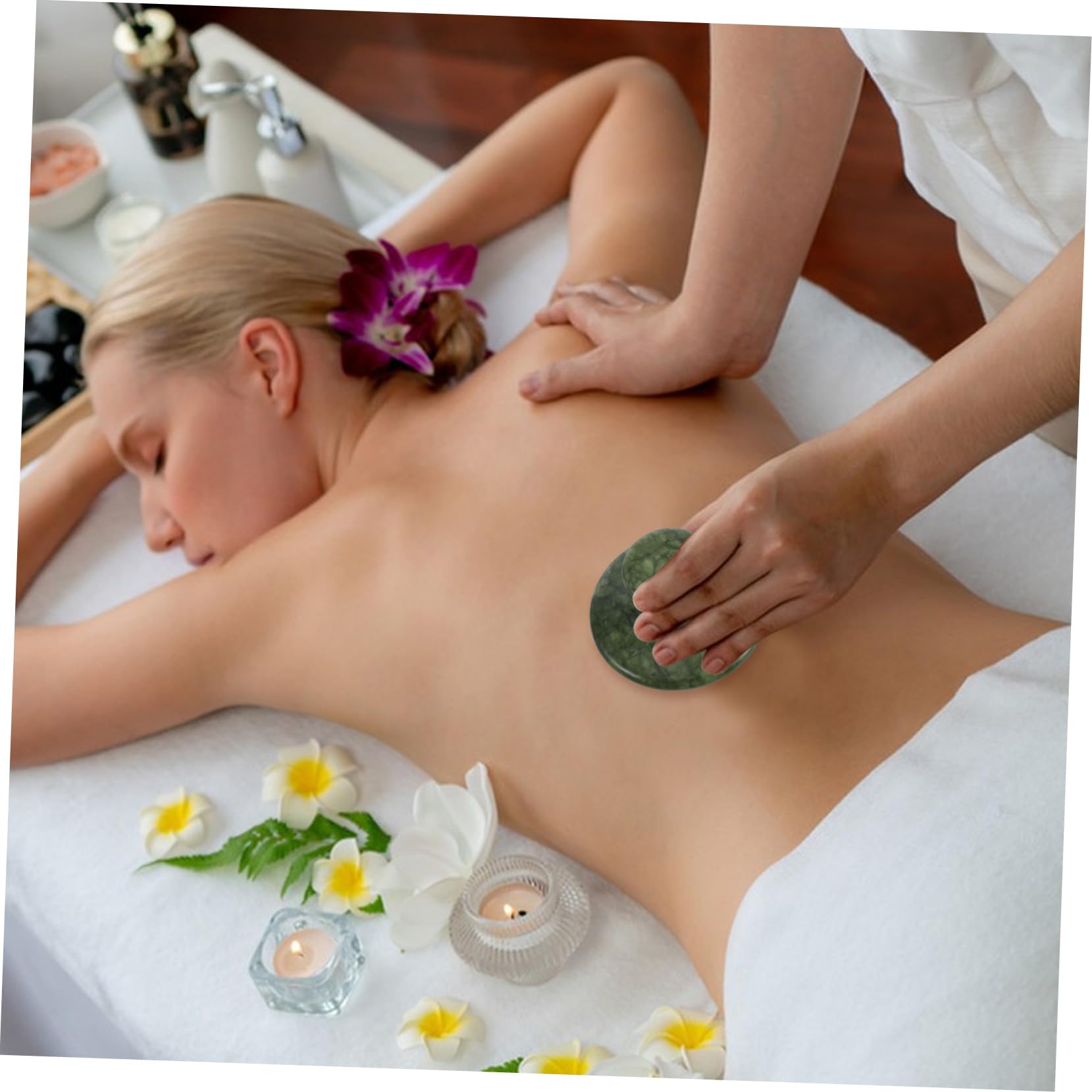 Strumento Gua Sha in Jade a Forma di Fungo, Massaggiatore per Viso e Corpo, Design Ergonomico per Trattamenti Spa Rilassanti