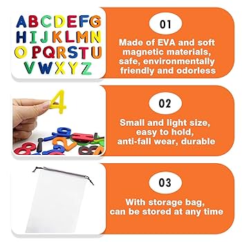 Alphabet Magnets 240Pcs Magnetic Letters Numbers For Classroom School Supplies Alphabet Fridge Magnets For Kids