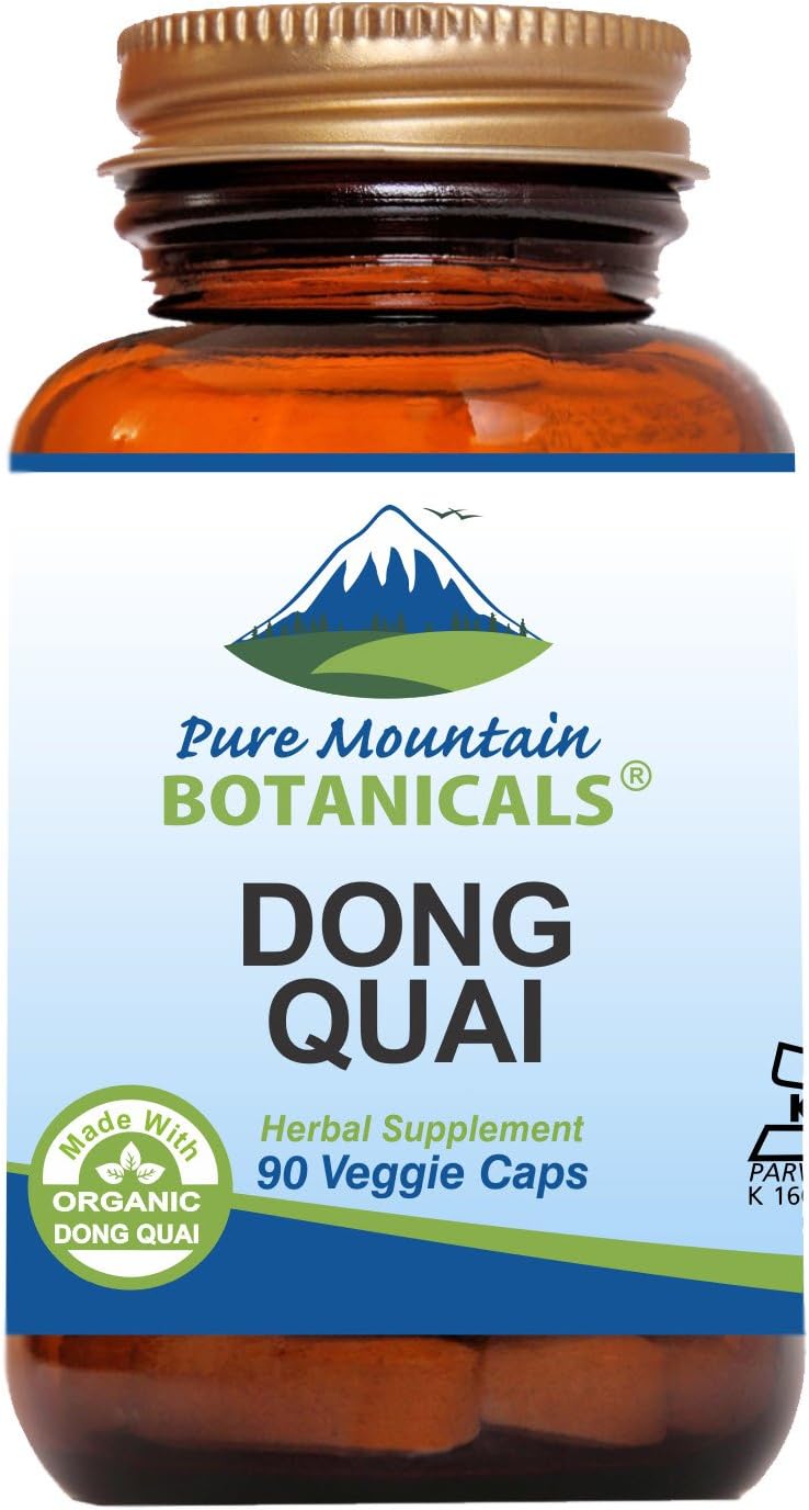 Dong Quai Capsules - 90 Kosher Vegan Caps with 500mg Organic Dong Quai Root