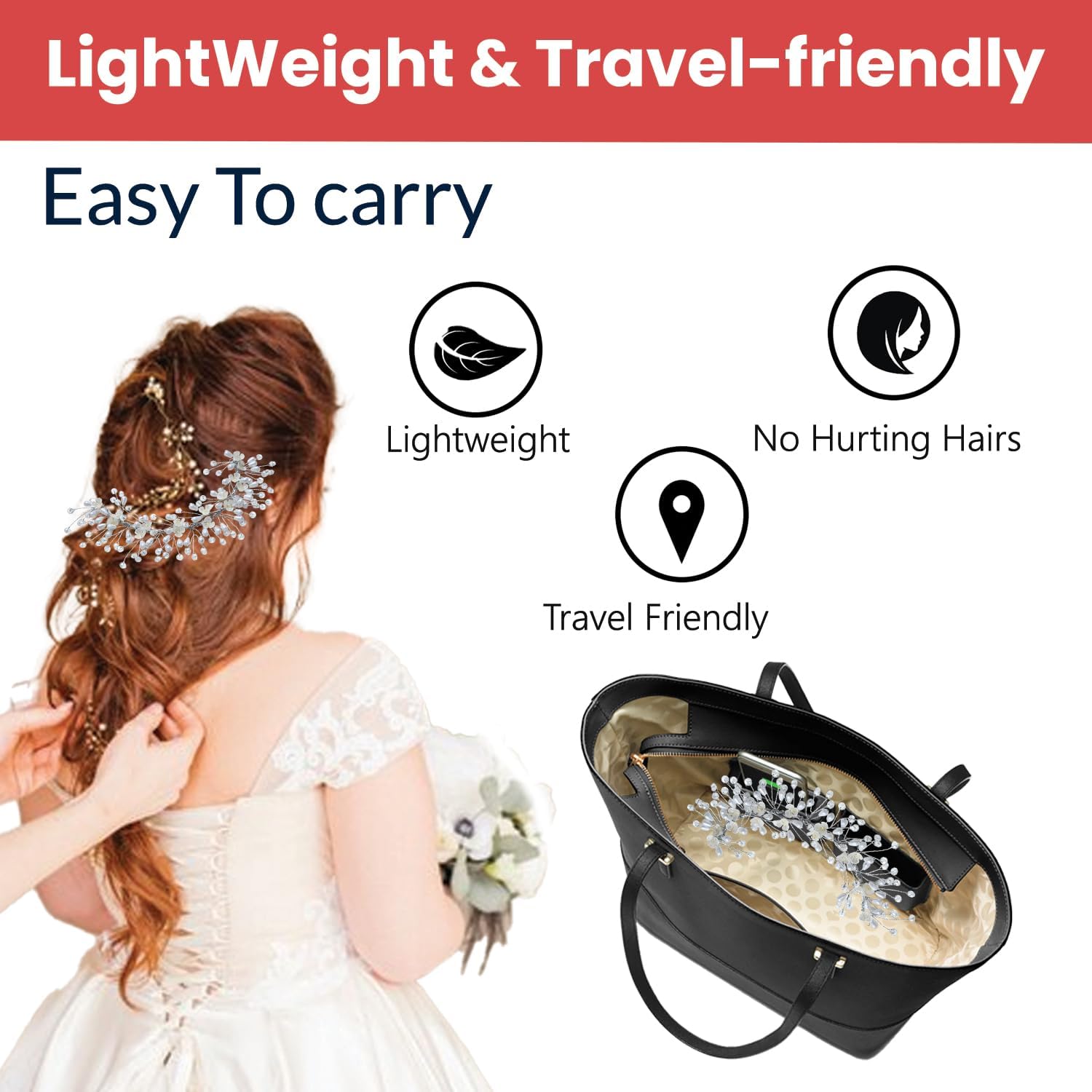 Bridal Hair Accessories for Women & Girls – Fancy Hair Vine Tiara Crown Elegant Pearl & Crystal Floral Juda Bun Pins | Floral Wedding Hair Brooch Bridal Hair Accessories for Women & Girls – Fancy Hair Vine Tiara Crown Elegant Pearl & Crystal Floral Juda Bun Pins | Floral Wedding Hair Brooch