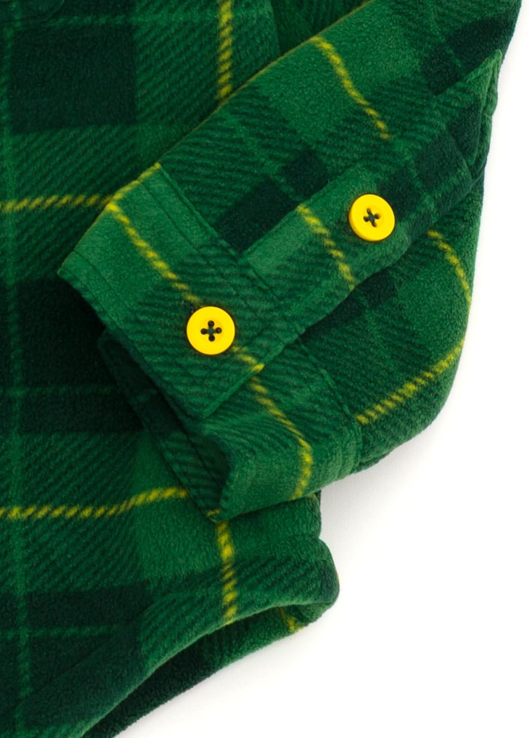 John Deere Tractor Plaid Flannel Shacket with Fleece Lining Toddler to Adult Sizes (2T - 2XL) - Image 4