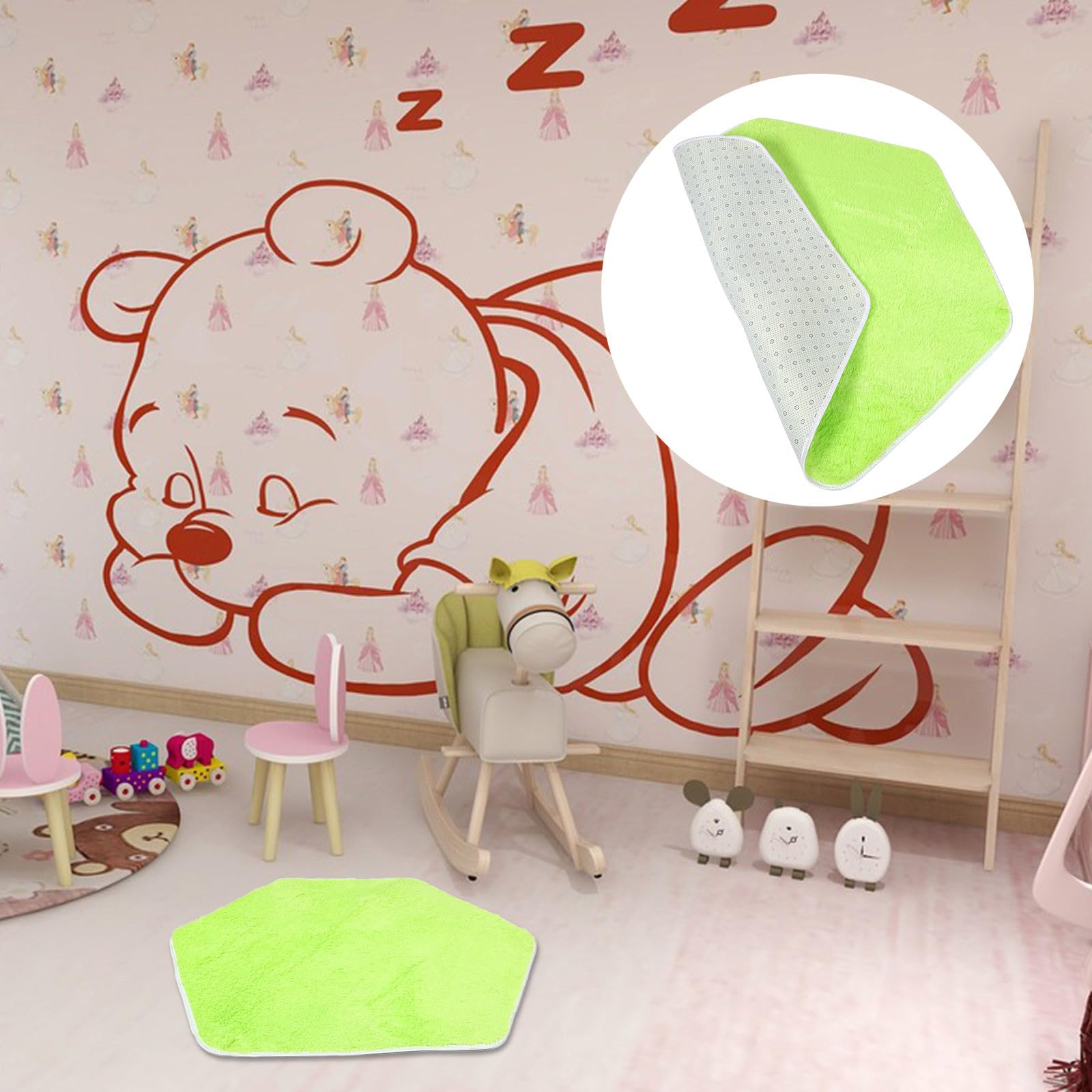 Tappeto Esagonale Morbido in Velluto per Bambini, Protegge la Pelle Delicata, Adatto a Camerette e Soggiorni, Tappetino Gioco Play Mat Innovativo per Neonati e Bambini