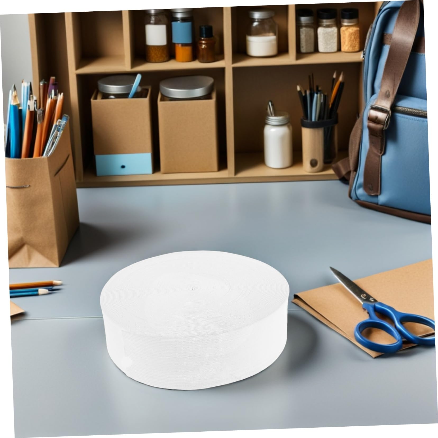 Operitacx Banda Elástica Lisa de 6 Cm de Poliéster para Coser Textura Lisa y Grosor Alto, Adecuada para Proyectos de Bricolaje y Cinturillas Cómodas y Ajustables