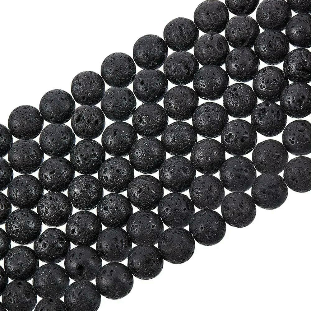 Koraliki akrylowe, Naturalne, okrągłe, luźne koraliki z lawy wulkanicznej, wielokolorowe, 4-10 mm, do tworzenia biżuterii DIY(African Turquoise,10mm-36-39pcs)
