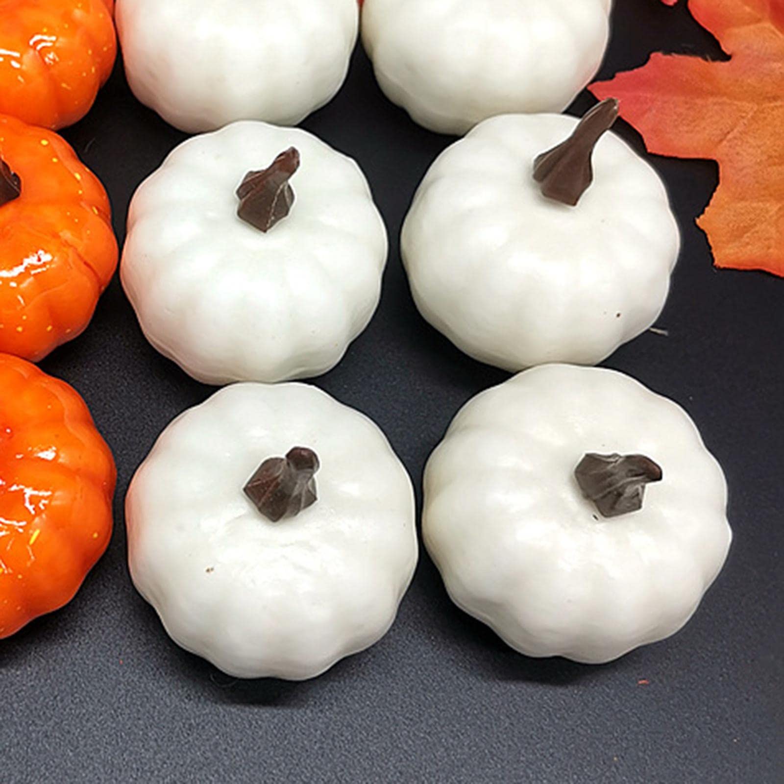 CALANDIS® Artificial Pumpkins Harvest Pumpkin Halloween Seasonal Decor Mixed 12pcs