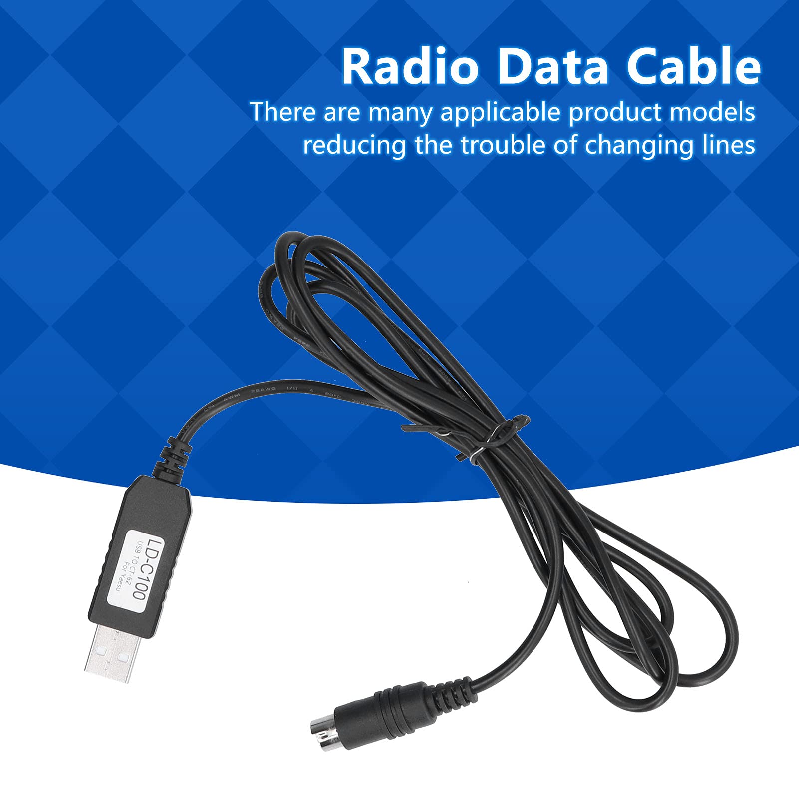 Câble USB de programmation radio - Connexion fiable pour modèles Yaesu FT