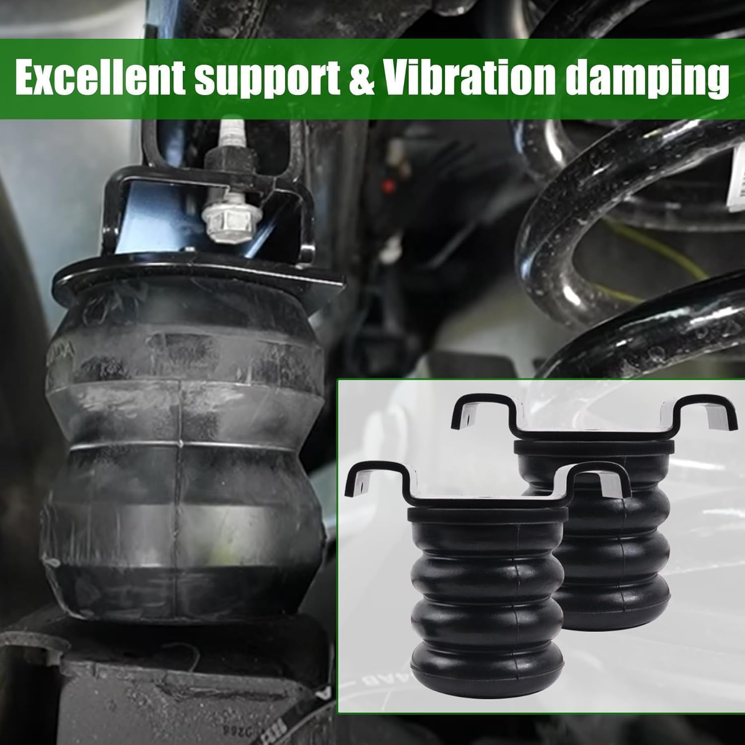 2Pcs SSR-612-47 Rear Air Helper Springs kit, Rear Air Suspension Helper Springs System Fit for 2016-2023 Toyota Tacoma Hilux, for Nissan Frontier, for Isuzu Dmax (Left & Right)