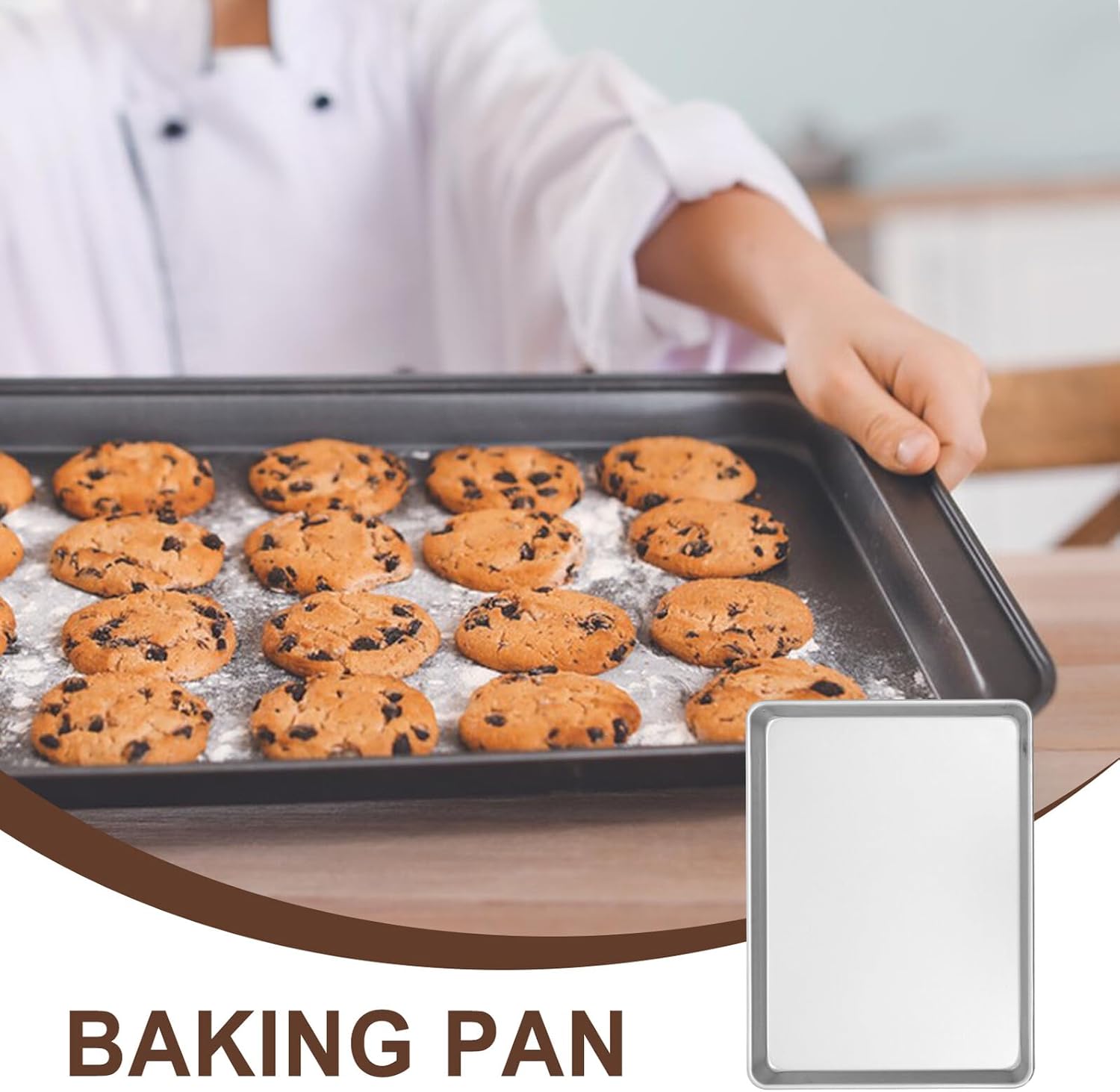Aluminium Alloy Baking Pan Oven Tray for Cookies Cakes Bread Compact Space-saving Design Professional Bakeware for Savory Baking and Roasting