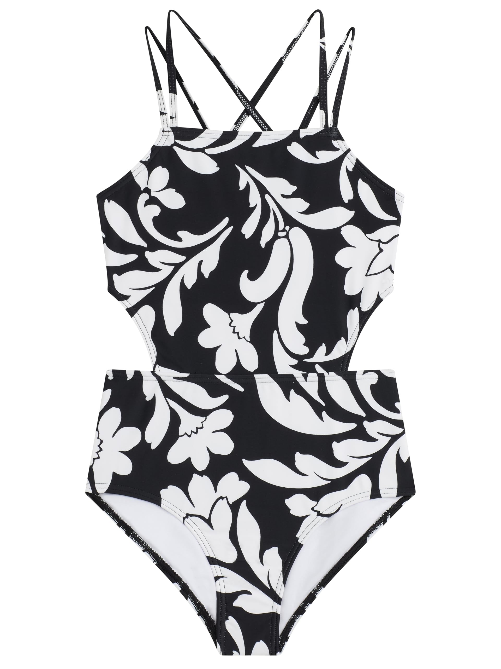 Kanu Surf Girls' Beach Girl Sport Cut-Out One Piece Swimsuit