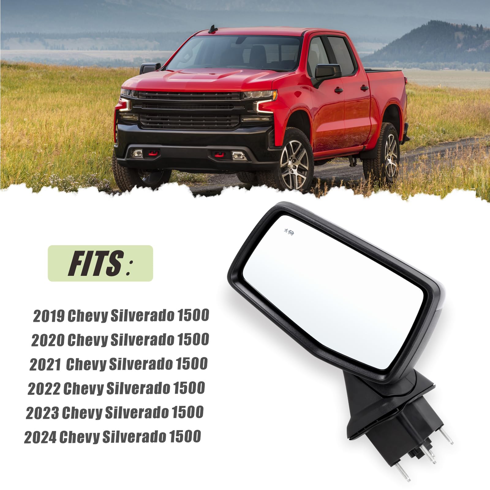 Amazon.com: Lqito Left Driver Side Mirror Compatible with 2019