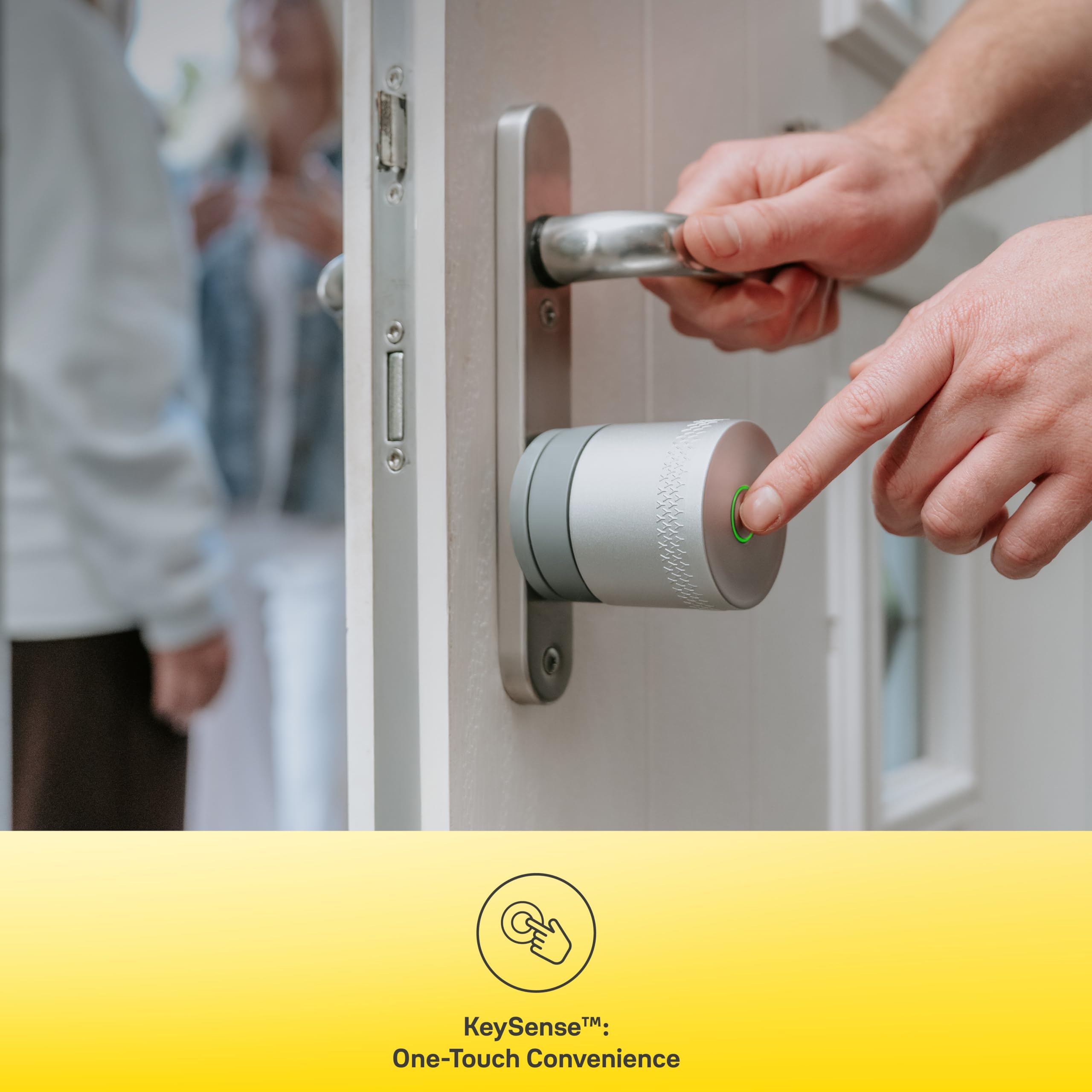 Yale Linus Smart Lock L2 Lite – Argent – 05/109100/SI-UK | Serrure de porte intelligente pour portes d'entrée | Entrée sans clé | Contrôle par application | Installation facile | Clés numériques |
