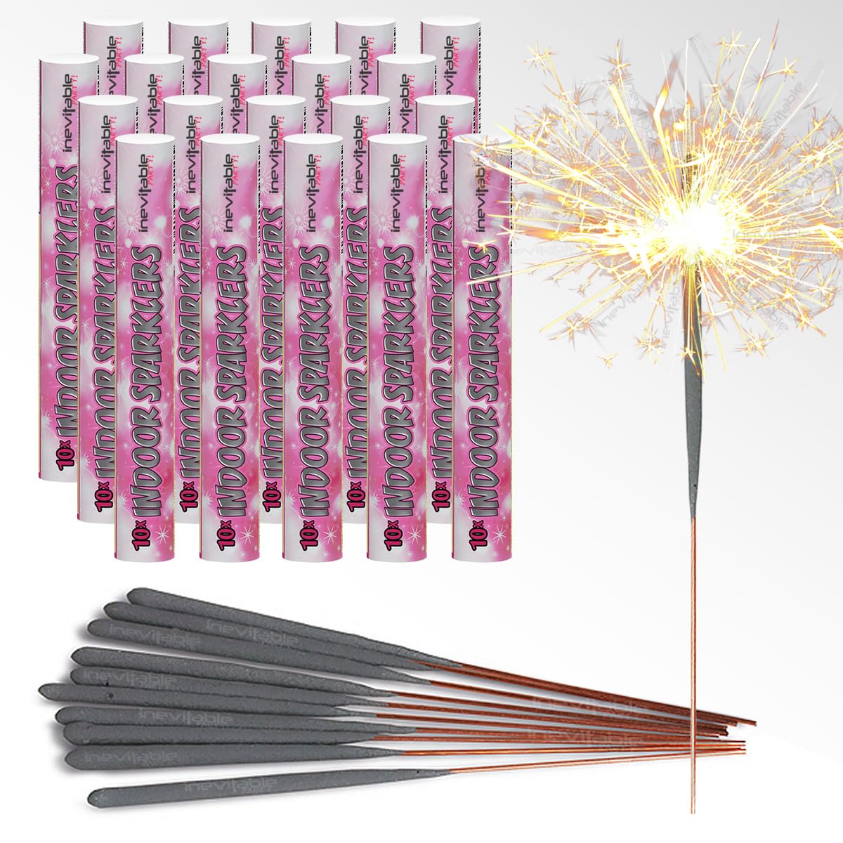 Mini Indoor Sparklers | For Cakes, Puddings and Cocktail Drinks | Produce Classic Golden Sparkles | Perfect for Birthdays, Weddings, Christenings, Christmas and New Year (200 Sparklers) โ image 1