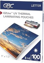 Laminating Sheets, Thermal Laminator Pouches, 3 Mil, Fits Letter Size Paper 9 x 11.5 Inch, EZUse UV, 100 Count (WSM303100EZ)
