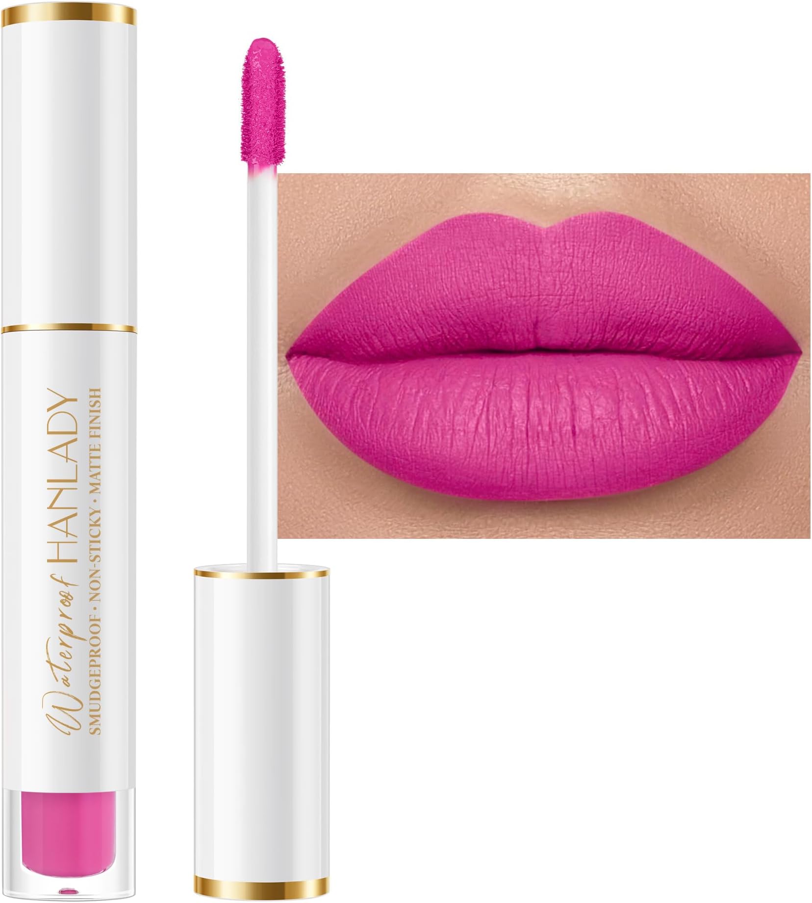 Hot Pink Lipstick Long Lasting Lipsticks for Women Pigmented Smudgeproof Transferproof Vegan Cruelty Free Lip Makeup, A40 Miss You