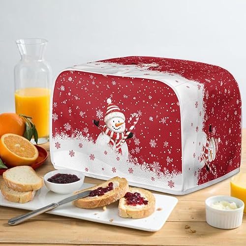Vista 230 de UNICEU Funda acolchada para tostadora con patrón de café, se adapta a la mayoría de tostadoras estándar de 4 rebanadas patrón de café,Hojas de otoño