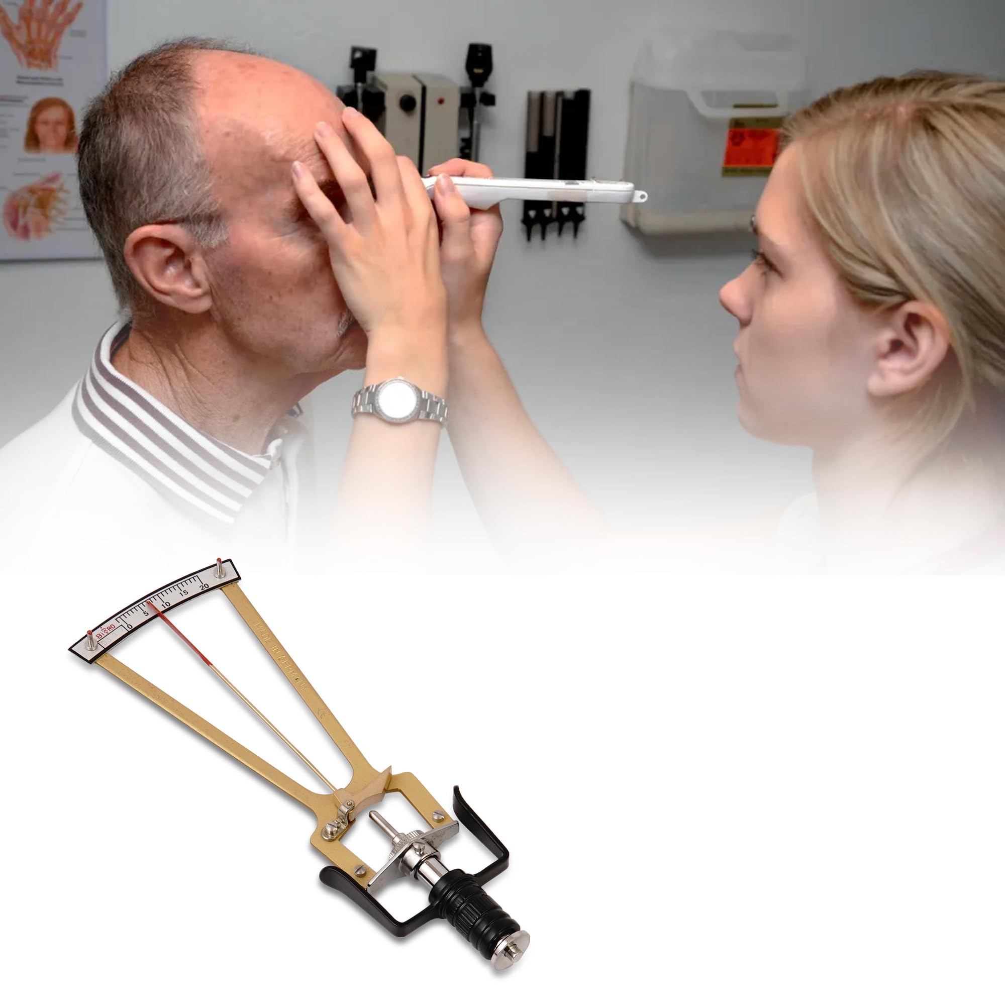 C.V.Instruments Schiotz Tonometer, Original with 3 Weights & Plunger in Plastic Case | Schiotz Tonometer for Optometry - Image 4 thumbnail