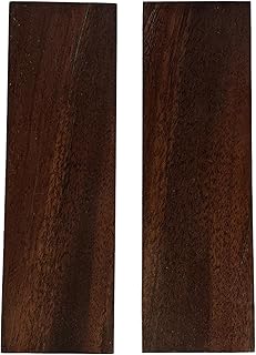 Malayan Products Exotic Wood Crafting Material Selection, Rose Wood Knife Handle Scale Set 5"x1.6"x0.4" DIY Crafing