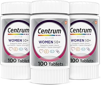 Centrum Silver Women's Multivitamin for Women 50 Plus, Multivitamin/Multimineral Supplement with Vitamin D3, B Vitamins, Calcium and Antioxidants, Gluten Free, Non-GMO Ingredients - 300 Count