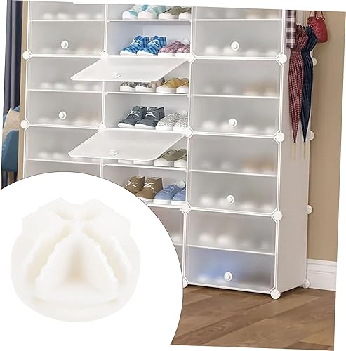 Miniatura 9 de Veemoon 40 unidades de cubos para estantes de cocina, cabina, cubos modulares, conectores modulares, cubos de almacenamiento de estantes negros,