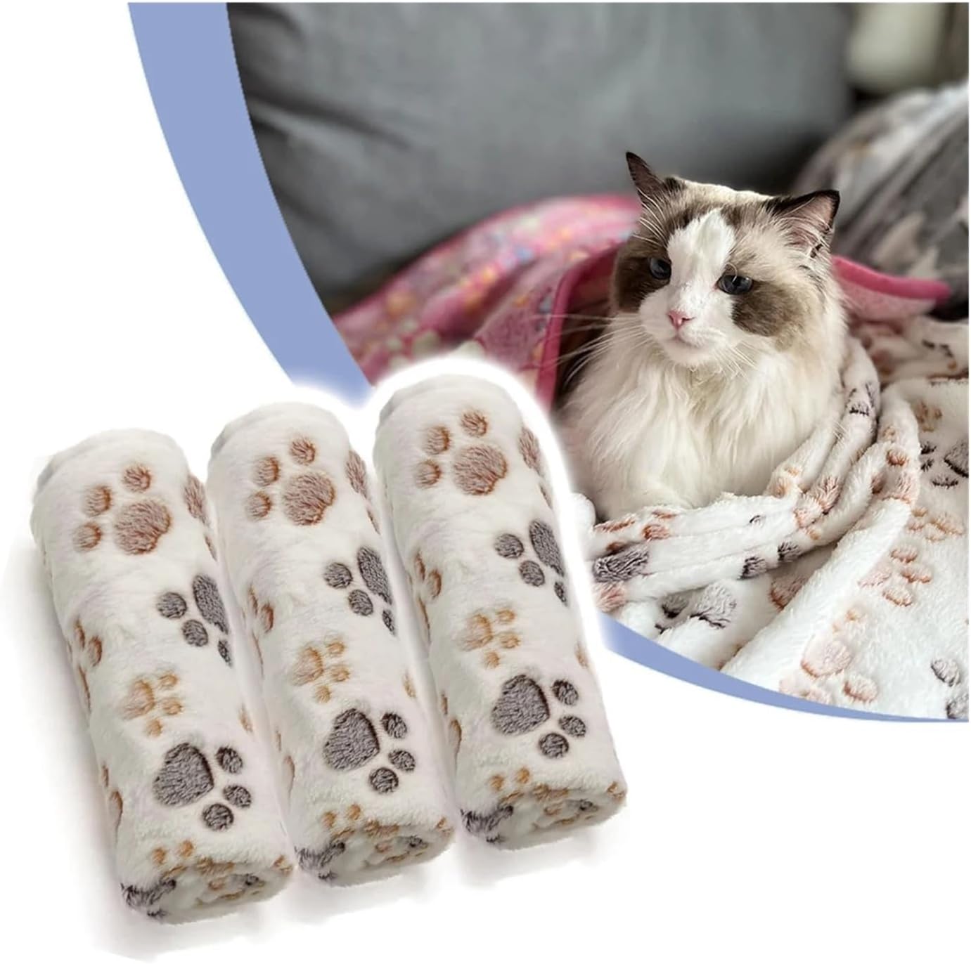 1 PCS Dog Cat Blankets Super Soft Warm Sleep Mat Fluffy Premium Fleece Pet Blanket Flannel Throw for Dog Puppy Cat(XXL: 160 * 200CM)