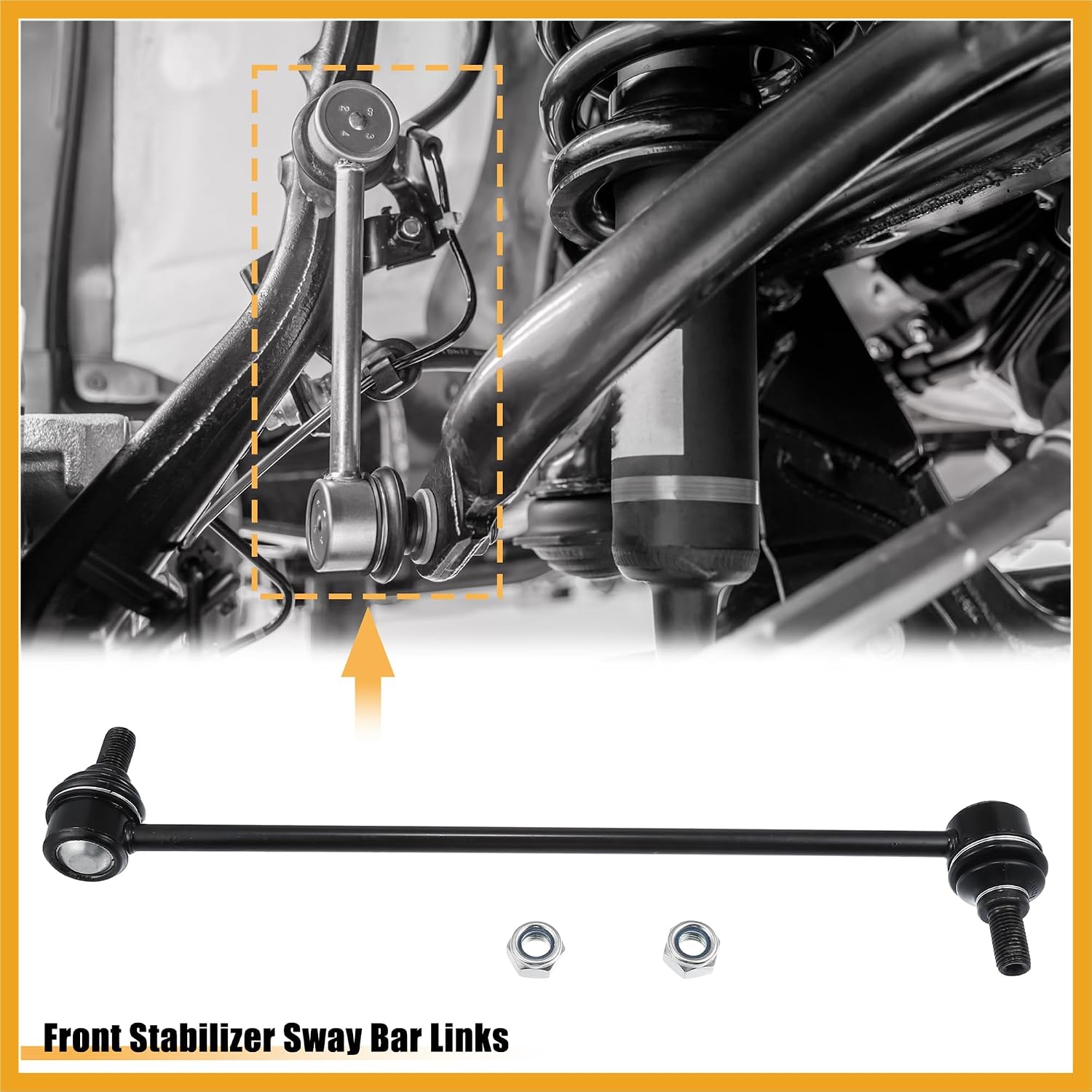 2 Pcs Front Sway Bar Links for Hyundai Santa Fe 2013-2018 for Kia Sorento 2014-2015 Stabilizer Sway Bar Link Replacement