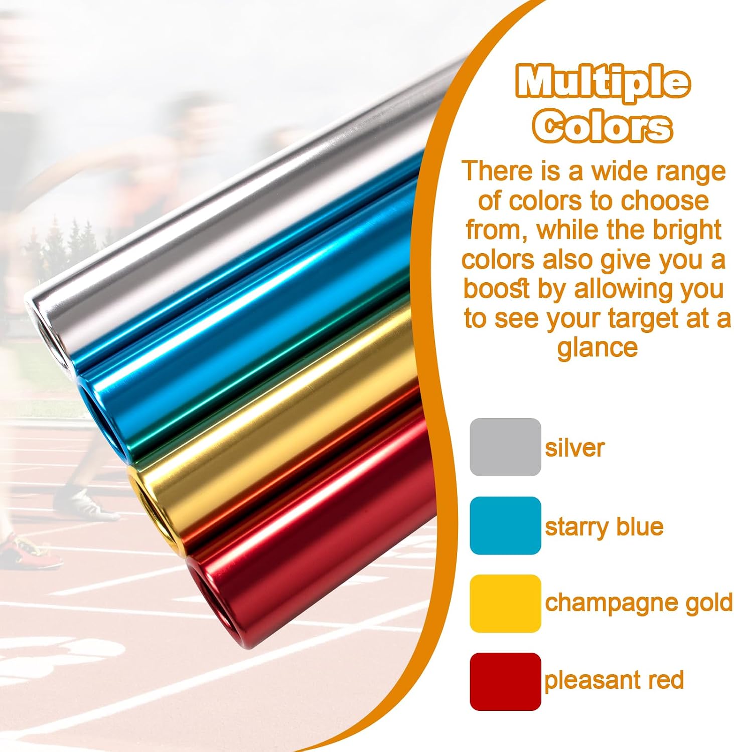 Aluminum Alloy Relay Batons Sets for Track and Field Durable Lightweight for Sports Teams Suitable for Athletes Seeking High-Performance Equipment in Outdoor Activities