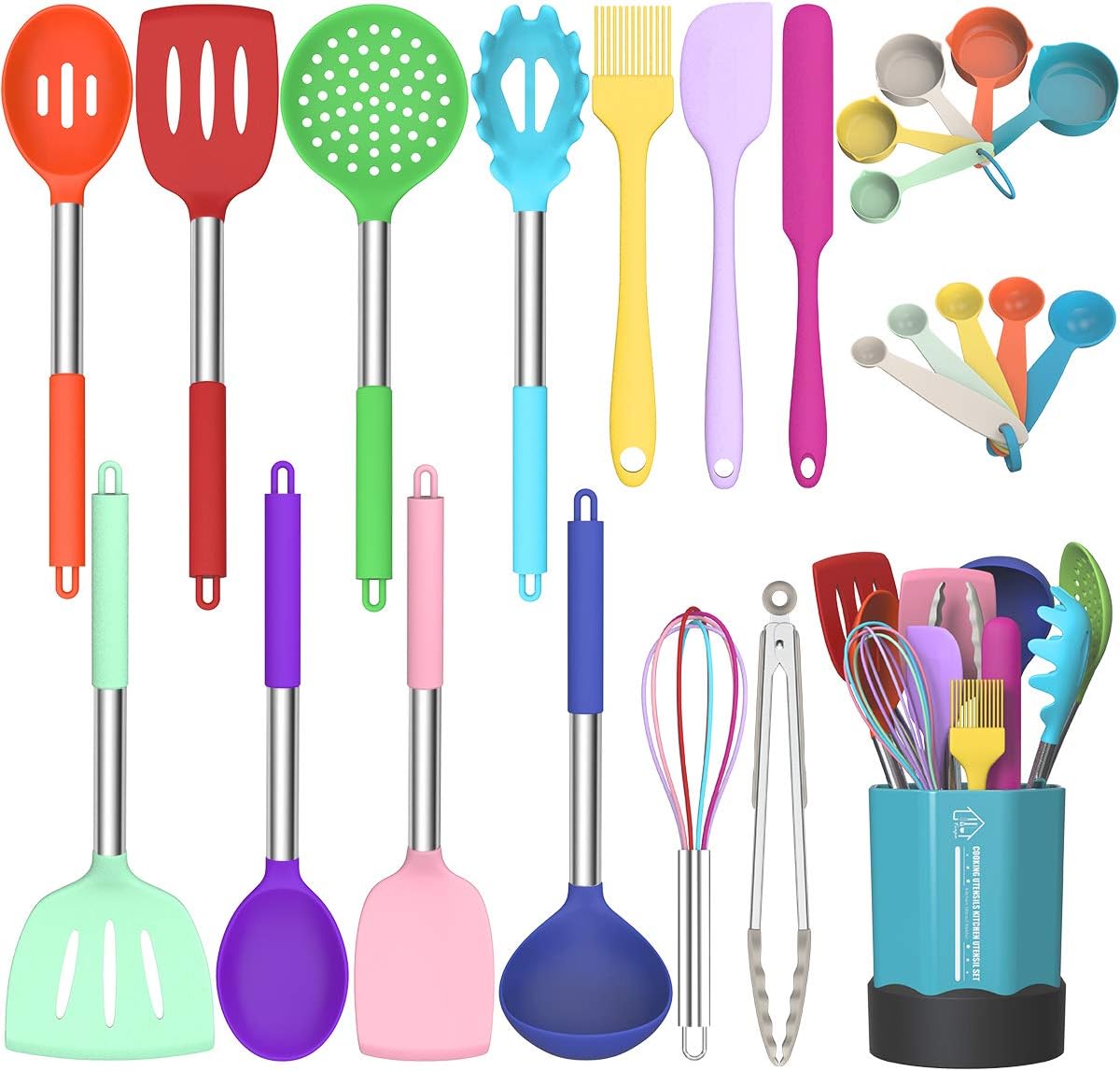 Silicone Cooking Utensil Set, Fungun Nonstick Kitchen