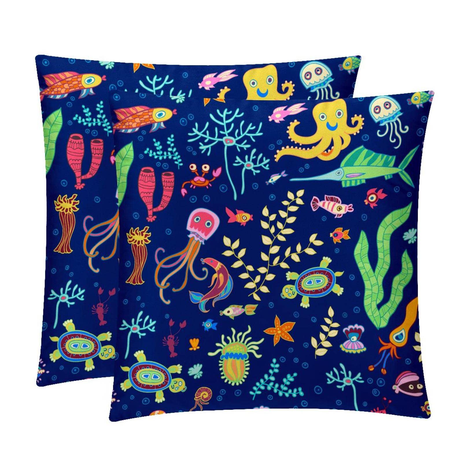 Housses de coussin lombaire décoratives style dessin animé pétoncle