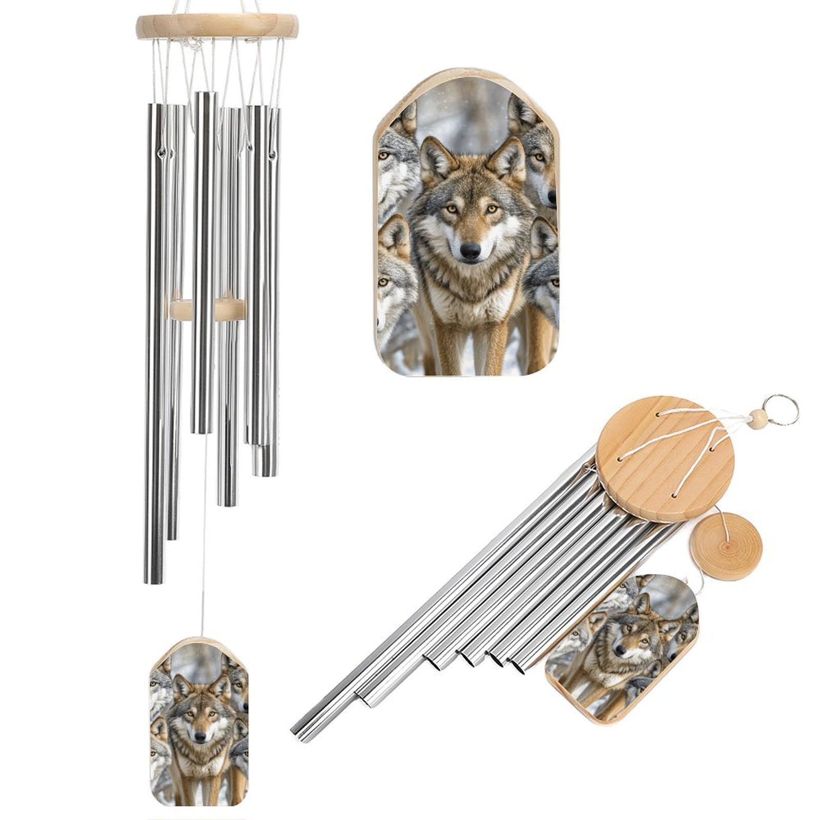 Carillon éolien extérieur loups pour harmoniser votre balcon et terrasse