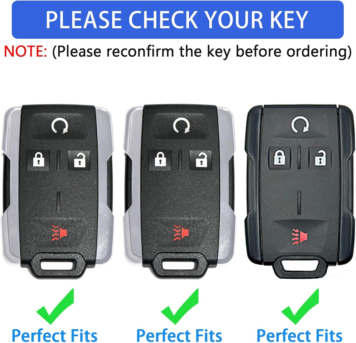 XIYANG TRADE for Chevy key fob cover case with Keychain,Key Case Shell TPU Full Protection Compatible with GMC chevy Colorado Silverado Suburban Tahoe Yukon Canyon Sierra Remote Key (Pink)