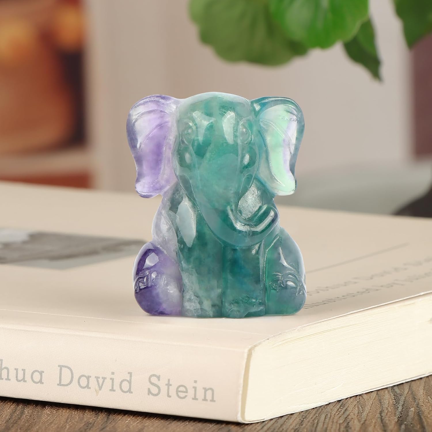 レインボー フローライト クリスタル 象 置物 家の装飾 1.5インチ ハンドメイド 動物 像 文鎮 レイキ ヒーリング 小さな彫刻