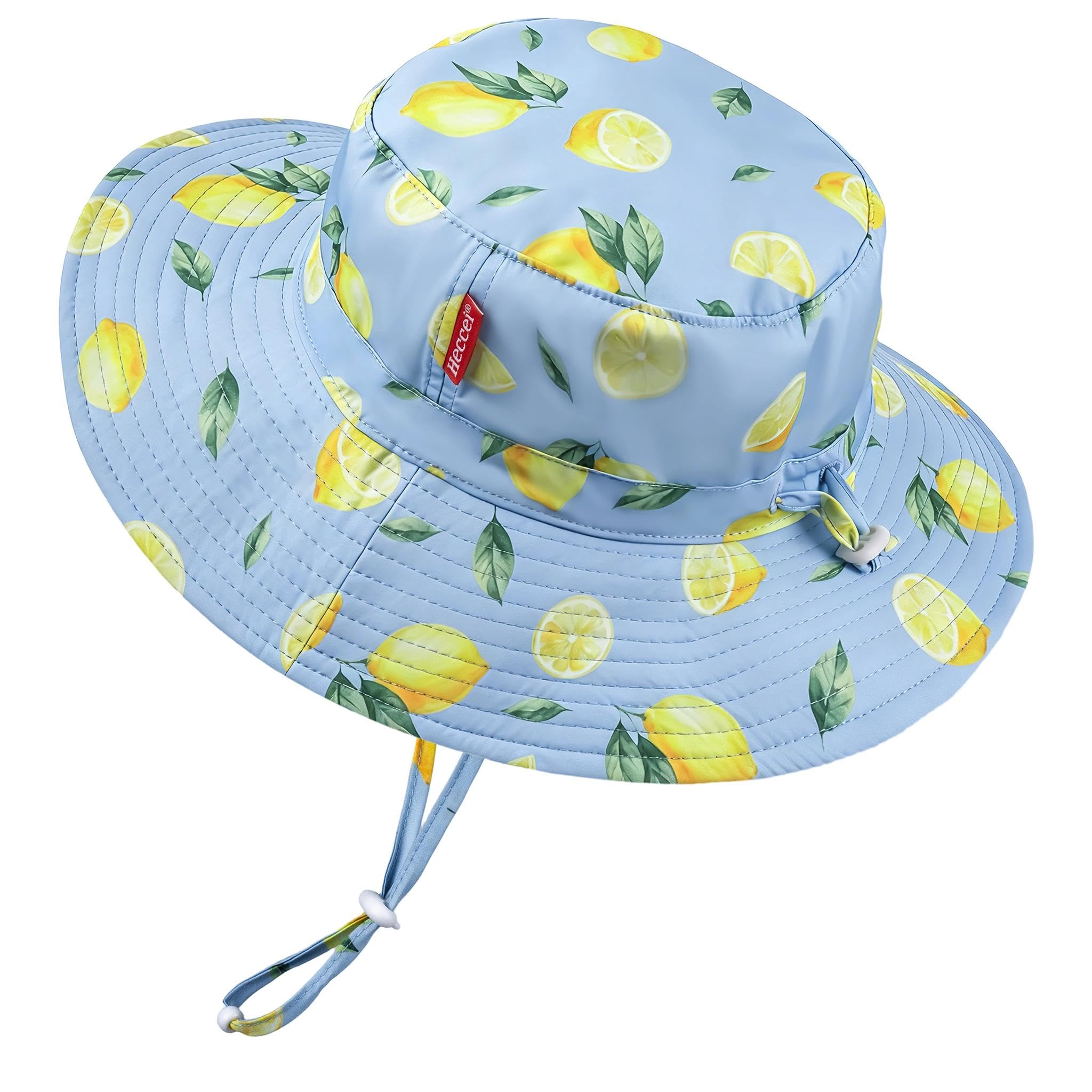 Toddler Baby Sun Hat, UPF 50+ Wide Brim Infant Bucket Hats for Kids 0-6Y