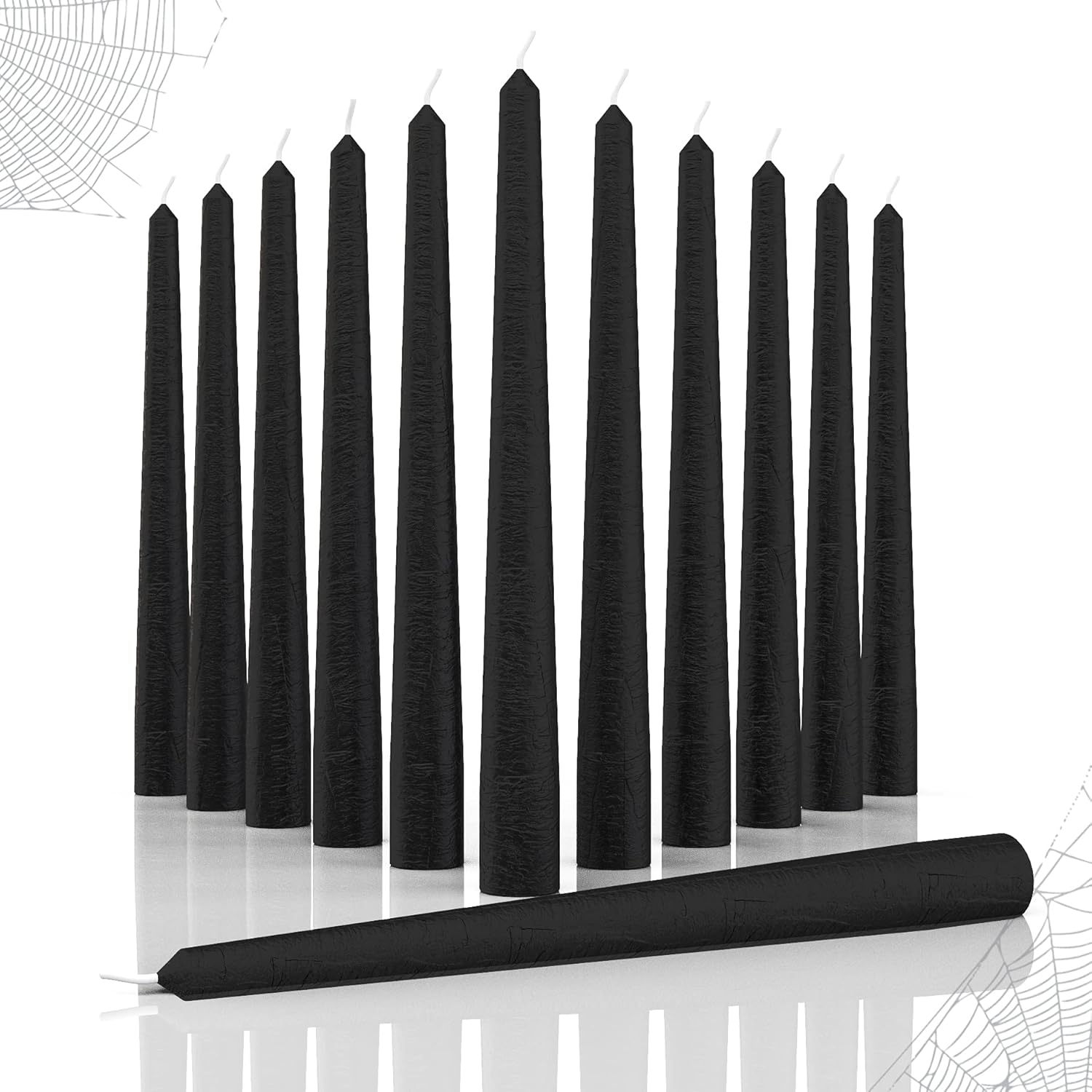 CANDWAX 12 inch Taper Candles Set of 12 Halloween Taper