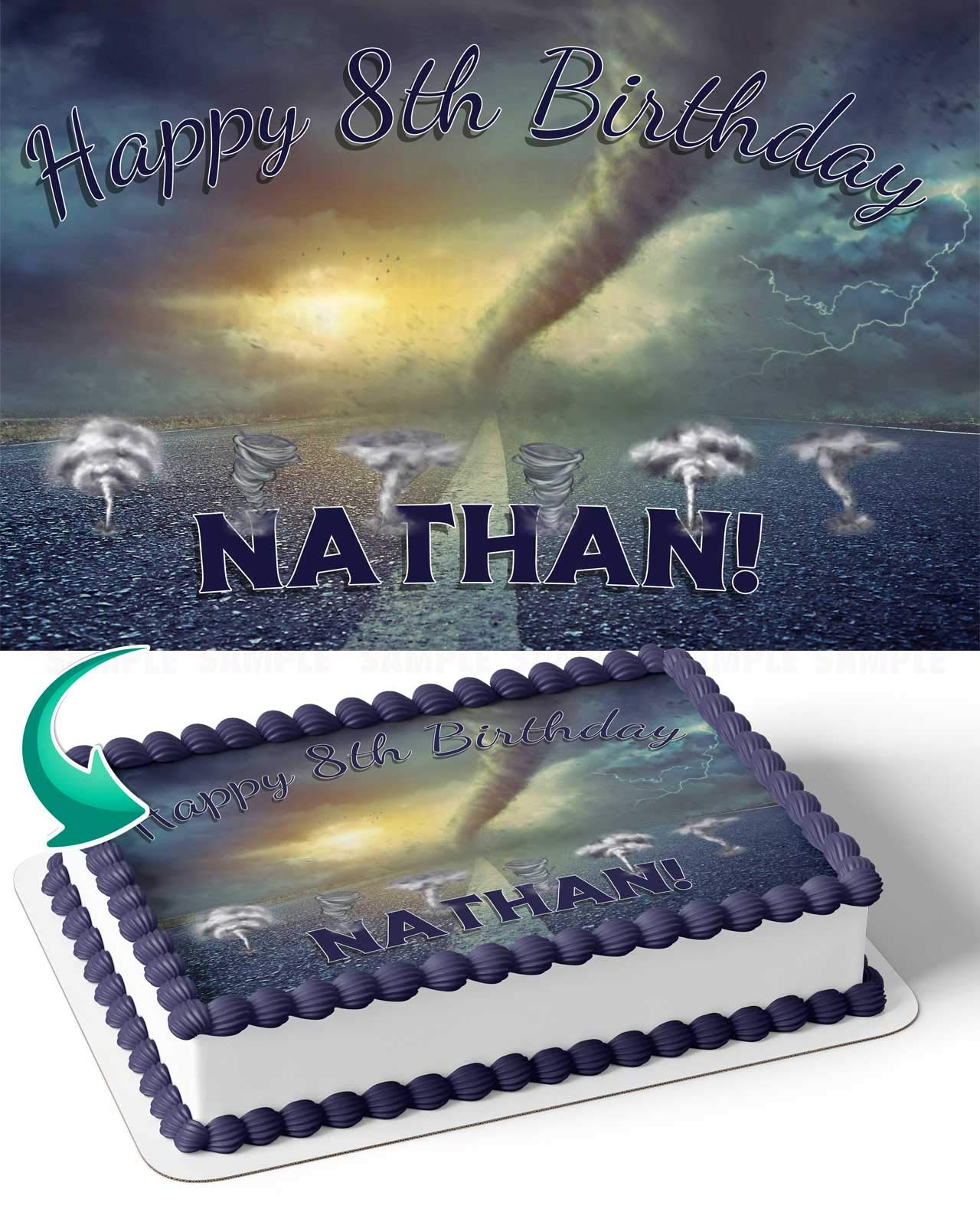 Buy Cakecery Twister Tornado Edible Cake Image Topper Personalized Buy cakecery twister tornado edible cake image topper personalized